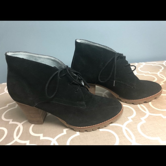 Ladies black suede ankle boot Gap size 40 - Picture 3 of 4